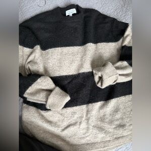 Striped Black and Cream Sweater
